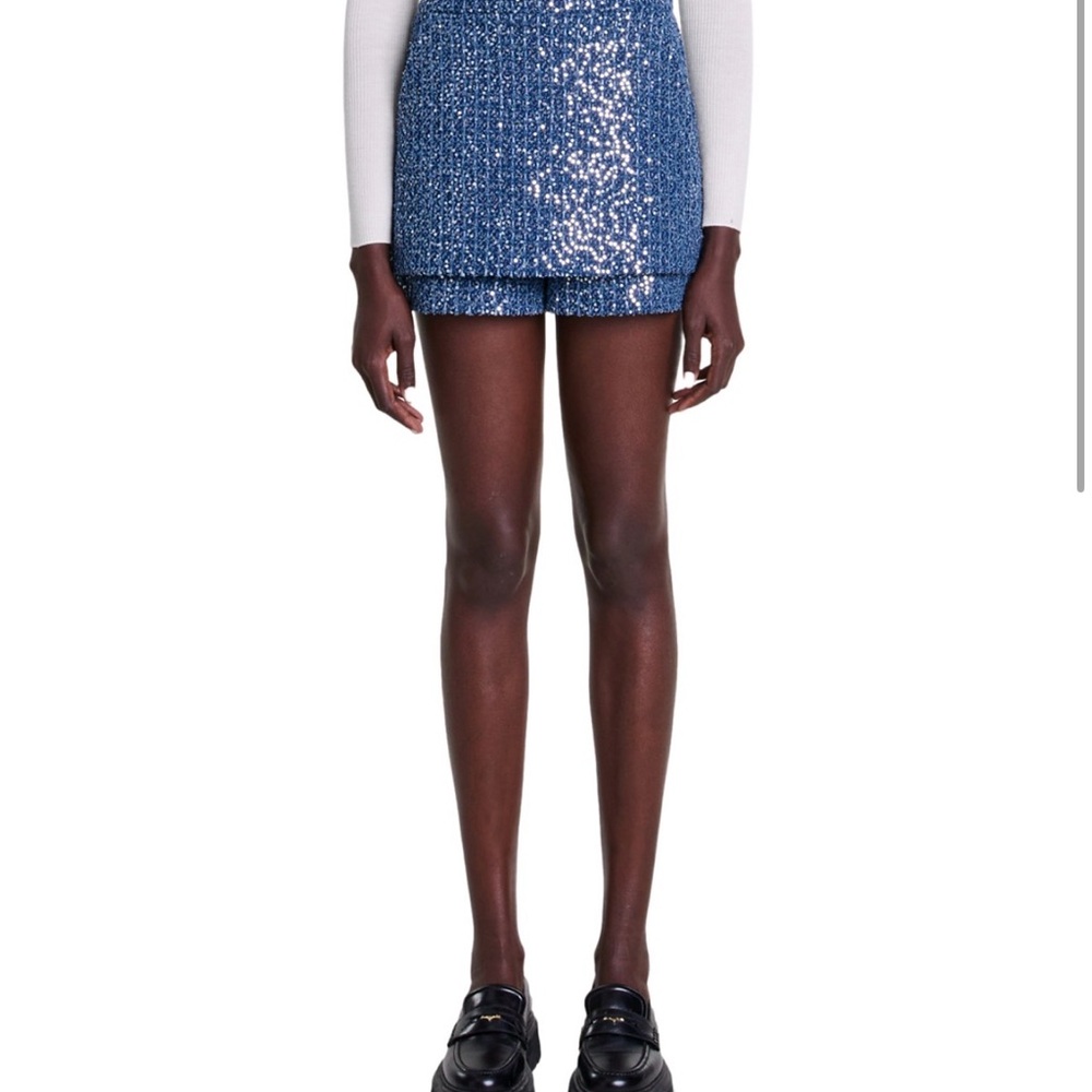 Maje Tweed Skort with Pockets